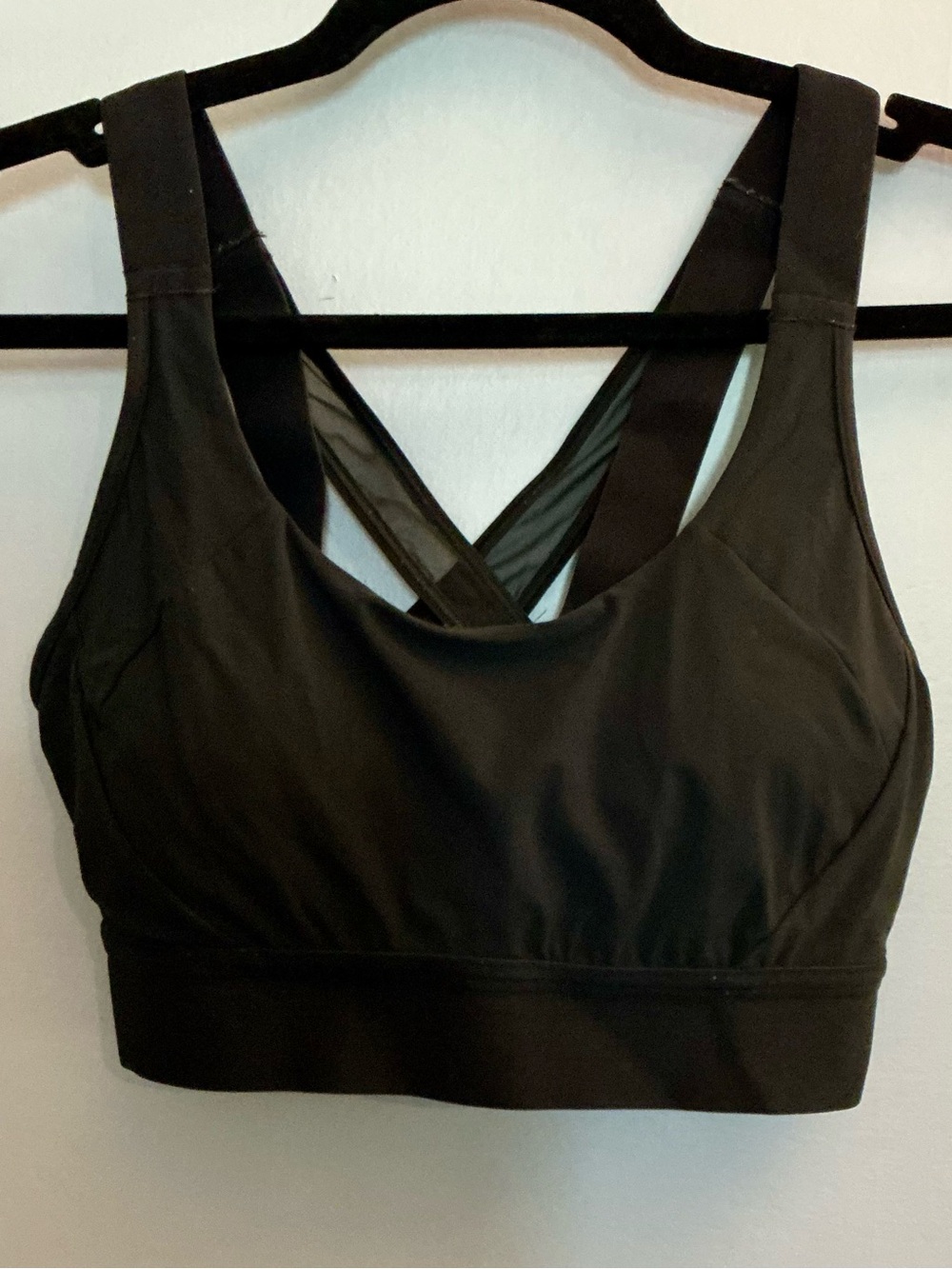Lululemon Another Rep Bra Black Size 8 C/D Mesh Crossback Sports Bra